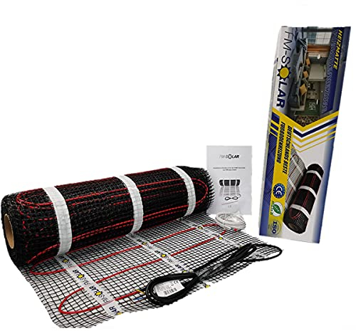 8m² Elektrische Fußbodenheizung 200W/m² elektro Bodenheizung TWiIN Fliese, Thermostat:ohne Thermostat