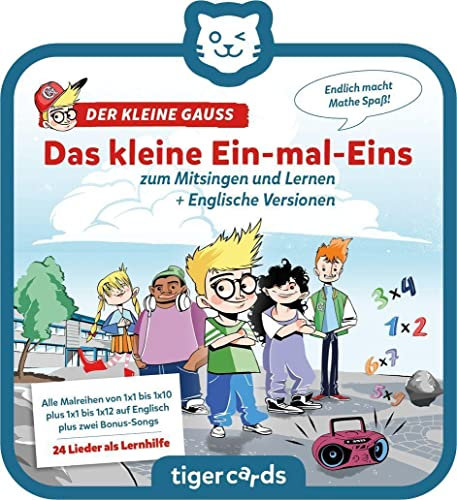 tigermedia tigercard Der kleine Gauss Ein-Mal-Eins Songs Kinderlieder Lernen Schule Mathe tigerbox Musikbox tragbarer Lautsprecher Hörspiele Hörbuch