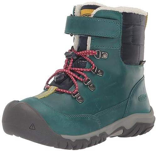 KEEN Unisex Kinder Kanibou Waterproof Schneestiefel, Deep Lagoon Jazzy, 35 EU