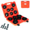ZENO Cup Type Oil Filter Wrench - 16 PCS | Universal Aluminium Alloy Oil Change Filter Cap | Aluminium Cap Oil Filter Wrench Removal | Car Socket Remover Tool Kit | Red