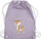Turnbeutel Rucksack - Süßes Reh mit Namen personalisiert I - Unisize - Pastell Lila - kita beutel kindergartenrucksack rehkitz name stoffbeutel turnsackerl kindergarten