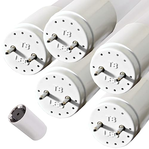 pureled 5er Pack LED Röhre 120cm - GLAS T8 G13 - neutralweiß (4000K) - 18W (ersetzt 36W) - 1800 Lumen - inklusive Starter - Leuchtstoffröhre Neonröhre Röhrenlampe LED-Tube