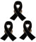 Anstecknadel mit schwarzer Schleife, Beerdigungen, Gedenknadel, Beerdigung, Anstecknadel, schwarzes Abzeichen, Brosche, Band, Emaille, Trauer S3N4, Emaille, Zinklegierung