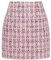 Kinghua Gonna a tubino da donna in lana scozzese autunno inverno vita alta fessura aderente lunghezza al ginocchio gonna midi, Tweed Rosa Nuovo, XX-Large