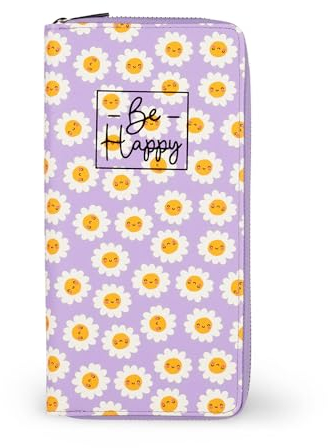 Legami - Portadocumenti da Viaggio Floreale, Organizzatore per Viaggi Porta Passaporto Carta d'Identità, Rfid Blocking, 4 Tasche Grandi, 7 Tasche Piccole, Chiusura a Zip, 11 x 24 x 3 cm, Tema Daisy