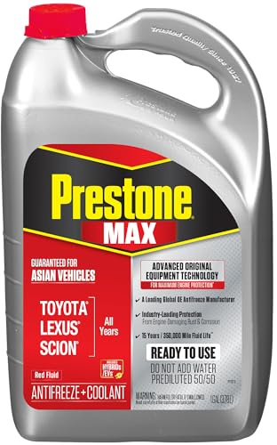 Prestone MAX Asian Red 50/50 Antifreeze Automotive Coolant, Pack of One