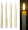 Online Fuchs 4 LED Stabkerzen im Set mit Wachstropfen aus Echtwachs inklusive Fernbedienung und Timerfunktion - 198 (Creme)