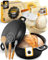FOXCUP Four hollandais en fonte - Comprend des accessoires pour cuire le pain - 5 Qt rond avec couvercle en fonte - Convient au four
