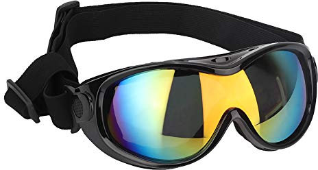 Mittlere und Große Hunde-UV-Schutzbrille, Sonnenbrille, Haustieraugen, Schutzzubehör, Schwarze Sonnenbrille, Hundebekleidung (Black)
