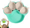 Tuxxjzm Plato de succión para bebés, plato infantil con ventosa, bandeja de comida con forma de garra de gato, placa de succión para bebé, plato de silicona dividido, para comer, para la familia