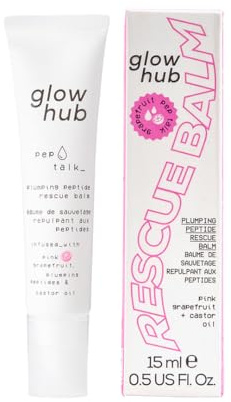Glow Hub Pep Talk Plumping Peptide Rescue Balm Lip Treatment - Grapefruit 15ml