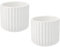APOMOONS Juego de 2 Taza de Café, 180 ml Taza de Cerámica Sin Asa, Tazas de Café de Pared Gruesa, Blanco