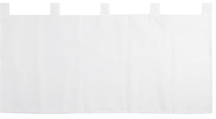 KUEEA Moderna tenda corta per finestra della cucina, con passanti, effetto bistrò, semitrasparente, altezza x larghezza 45 x 90 cm