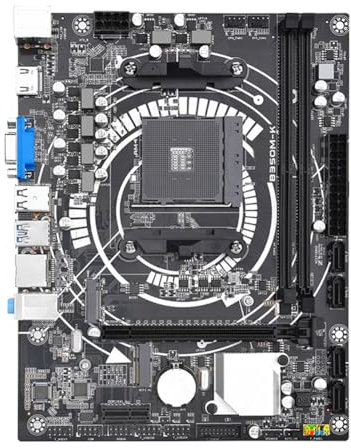 Heilanole Placa Base para Juegos B350M-K para AMD AM4 B350, Memoria 2xDDR4, 64 GB, NVME, M.2, USB3.0, SATA3.0, Placa Base de Escritorio Micro-Type ATX