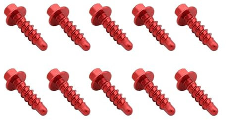 ZcerA 10 Pz Moto da Cross Vite Autofilettante Kit Bullone Compatibile con XC XCF SX SXF EXC XCW EXCF TPI Sei Giorni 125-530cc 2004-2022(Red)