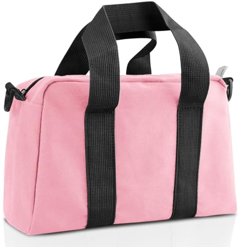 Small Tool Bag, Canvas Tool Storage Bag, Large Capacity Multipurpose Zipper Soft Tote Organizer Pouch, for Electrician, Plumbing, Gardening,Tools Bags for Men (Pink, 12 Inch)