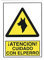 Amig - Señal de Advertencia - Cartel o placa de Peligro - Cuidado con el Perro - Adhesiva y pegatina - Polietileno - Apta para Exteriores e Interiores - Para Obras, Locales o Viviendas - 30 x 21 cm
