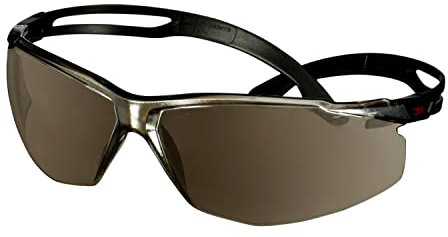 3M SecureFit 500 Schutzbrille, schwarze Bügel, Antikratz-/Anti-Fog-Beschichtung, silbern verspiegelte Scheibe, SF509AF-BLK