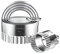 iNeibo Biscuit Cutter Set, Stainless Steel Cookie Cutter Round Fluted Edge DIY Pastry Cutters Baking Molds with Handle for Dumpling Skin Cutters Muffins Crumpets Donuts Scones Kichen Baking