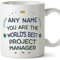 MUGFFINS Personalised Mug for Project Manager - in English - World's Best - Funny Custom Gift for Colleagues - Ceramic 11oz Mug