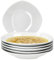 MamboCat Lotta 6er Set Suppenteller I 400ml I weiße tiefe Porzellan-Teller für 6 Personen I Schale für Salat, Suppe, Müsli, Pasta & Co. I schickes Geschirr für Frühstück, Mittag & Abendbrot