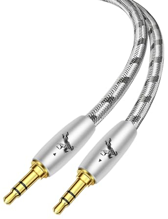 Impeto Cavo Jack 3.5 a Jack 3.5 Cavo AUX 3.5mm HiFi, Cable Aux Macchina Maschio a Maschio Alta qualità audiofilo con Cuffie,Autoradio,MP3,Laptop - 3.0 m