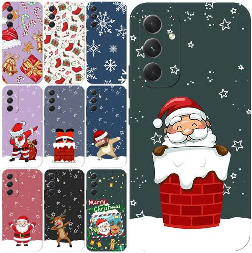 Sunrive Weihnachten HandyHülle kompatibel mit Samsung Galaxy A12 A13 A14 A51 A52 A52s A53 A54 A71 A72 A21s A22 A32 A33 A34 S20 S21 FE S22 S23 Ultra,Personalisierte Name Text Individuelle Schutzhülle