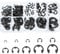 Alethron Sicherungsring, 120 PCS Sprengring Set, 10 Größe Sicherungsringe Sicherungsscheiben Sprengringe E-Clips Spannring Klemmring für Wellen mit Kunststoffbox (1.5/2/3/4/5/6/7/8/9/10 mm)
