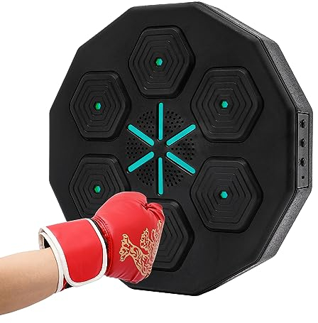 SHZICMY Musik-Boxmaschine, Smart Music Bluetooth Boxing Machine mit LED Lichtern und Handschuhen, Wand-Boxing-trainingsgerät Für Home Exercise/Stress Release