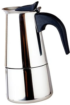 Hoement Kaffeekanne kaffeekocher kaffeepadmaschine kaffeepad Maschinen kafffeevollautomat Coffee Maker Kaffeemaschine Espressokanne Espressomaschine Wasserkocher Herdplatte Silver