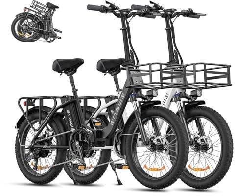 ENGWE E-Bike Klapprad Elektrofahrräder für Herren Damen, 20x3.0 Zoll Reifen, 36V 15.6Ah Lithium-Akku, Reichweite bis 140KM, 7 Gang E-Fahrrad
