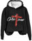 AQ899 Bedrucktes Sweatshirt und Winter Weicher und hautfreundlicher bequemer Stoff Pullover in Kastenform (Black, XL)