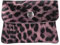 modamoda de P09 Damen Münzgeldbörse Geldbörse Portemonnaie Klein Leder Made in Italy P09, Farbe:Leo Rosa Metallic