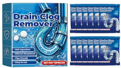 Rohrreiniger Tabletten Für Toilette Und Abfluss,Beseitigt Verstopfungen Und Gerüche,Enthärtet Wasser Und Verhindert Kalk,Einfache Anwendung Ohne Chemische Zusätze.