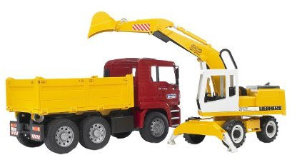 Bruder 02751 - MAN TGA Kipper und Schaufelbagger by TODAMI