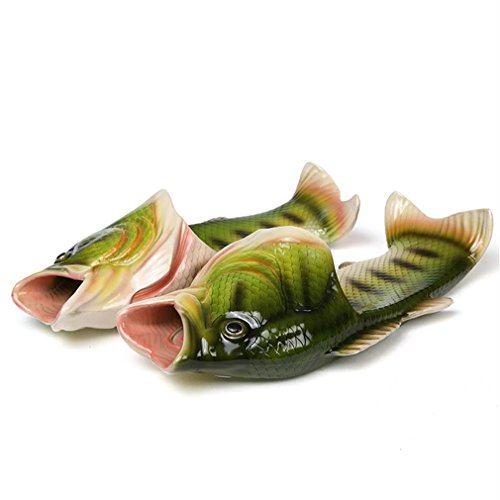 UniqStore Sandalen Tricky Fisch Hausschuhe Kreative Fisch Stil Strand Schuhe Simulation Fisch Strand Hausschuhe Herren, 38/39 EU