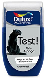 Dulux Valentine Peinture Testeur Crème de Couleur - Murs et Boiseries - Mat - Couleur Gris Alpaga 30 ml