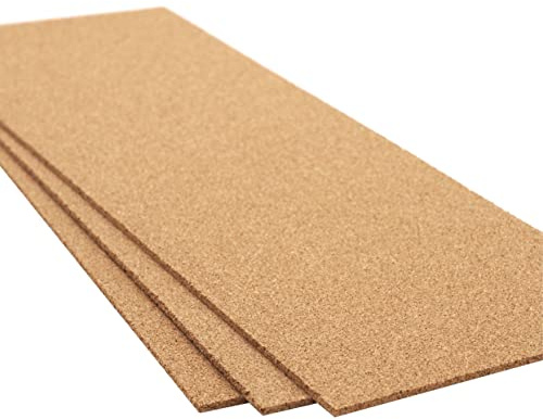 SPD UK Hojas de corcho de alta densidad para modelado de manualidades ferroviarias, diseño de juego de modelado, 915 mm x 305 mm, 4 mm de grosor, paquete de 3 rollos