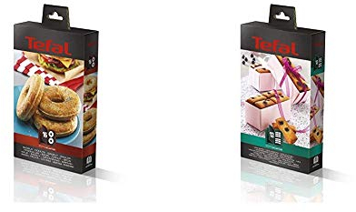 Tefal XA801612 Snack Collection Pl Bagels Eu Accessoire pour Donuts + XA801312 Snack Collection Mini Lingot Eu Accessoire Croque Gaufre