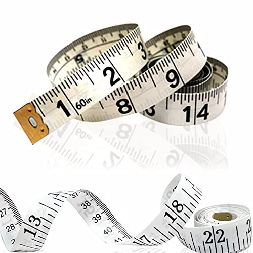 Cosmo Buy Body Measuring Tape Dual Sided Soft Sewing, Dress Tailors Measures Ruler & Smart Fabric Measure Tapes for Kids, Fat, Waist & Weight Loss Mini Pocket Measurements, 60 Inches 150 cm Height
