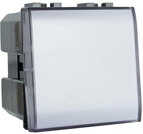 Vetrineinrete® Pulsante portanome compatibile Living Light International Air targhetta campanello interruttore 2 moduli