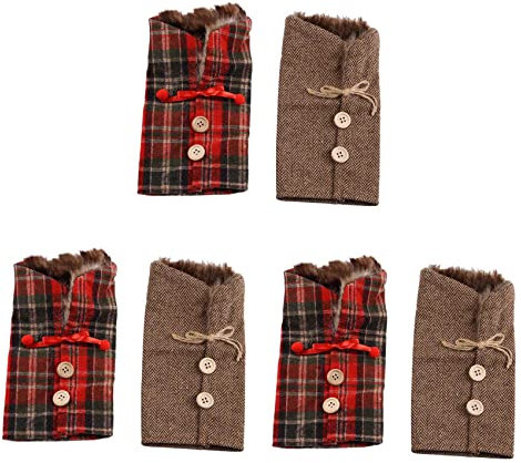 6 Stücke Pullover Flasche Abdeckung, Neueste Kragen und Mantel Design Flasche Pullover Flasche Kleid Sets Dekorationen (A)