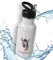 timalo® Trinkflasche für Kinder personalisiert mit Namen | auslaufsichere Edelstahl Sportflasche Kindergarten mit Tieren Geschenk für Jungen und Mädchen 400mL | 05-Zebra