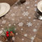 28cm x 10Yards Schneeflocken Organza Tischläufer transparent Tischband Tischdeko Organzastoff Tischrolle Geschenk für Weihnachten Adventszeit Festliche Party Dekoration (Weiß Organza)