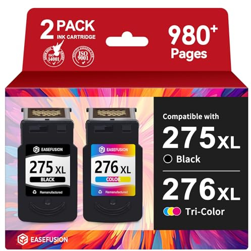 275XL 276XL Replacement for Cannon 275 and 276 Ink Cartridges PG-275 CL-276