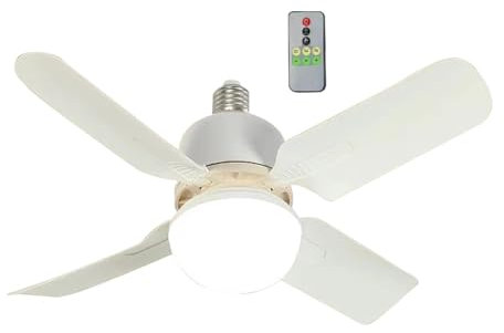 Quiet Ceiling Fan With Light | Remote Control LED Ceiling Fan | Quiet Reusable Air Cooler 2 In 1 Ceiling Fan Light Fo Home Kitchen Bedroom