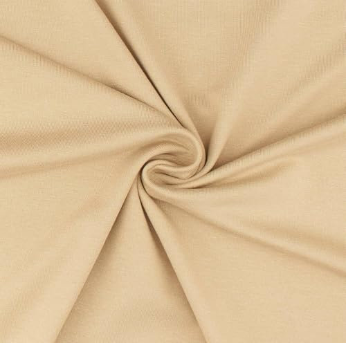 Viskose-Jersey Stoff, elastisch, uni beige (Länge am Stück: ab 50cm / Breite: 150cm)