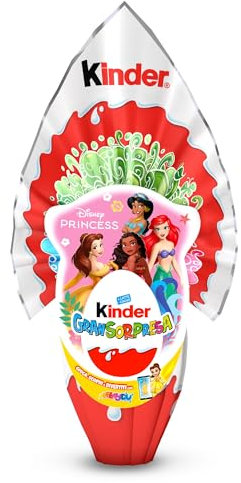Ferrero Kinder Gransorpresa Uovo di Cioccolato al Latte Ostereier aus Milchschokolade mit Überraschung Disney Princess 150g