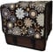 FAHRRADTASCHE 26 28 Erwachsene Satteltasche Gepäckträgetasche Doppel 2x15l / Einzelne 1x15l (12. Duo - Blumen Braun)