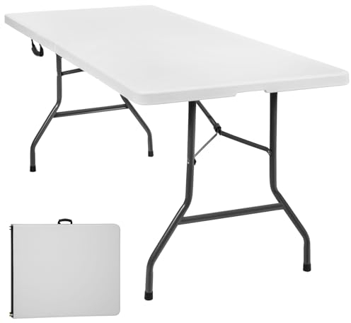 TecTake® Table Pliante de Pique-Nique et Camping - Légère, Compacte pour Brocante et Repas - Avec Poignée de Transport - 183 x 76 x 74 cm